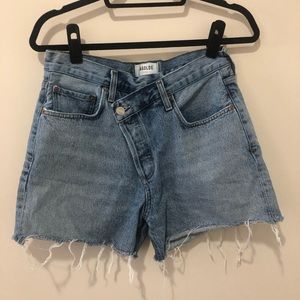 AGOLDE Criss Cross Cutoff Jean Shorts